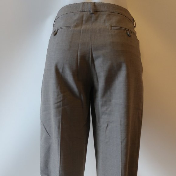 WOMENS THEORY TAUPE FLAT FRONT WOOL BLEND SHORTS 10 * - Picture 9 of 12
